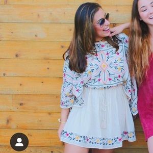 Free People Embroidered Dress